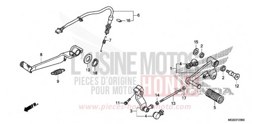PEDALE NC700SAD de 2013